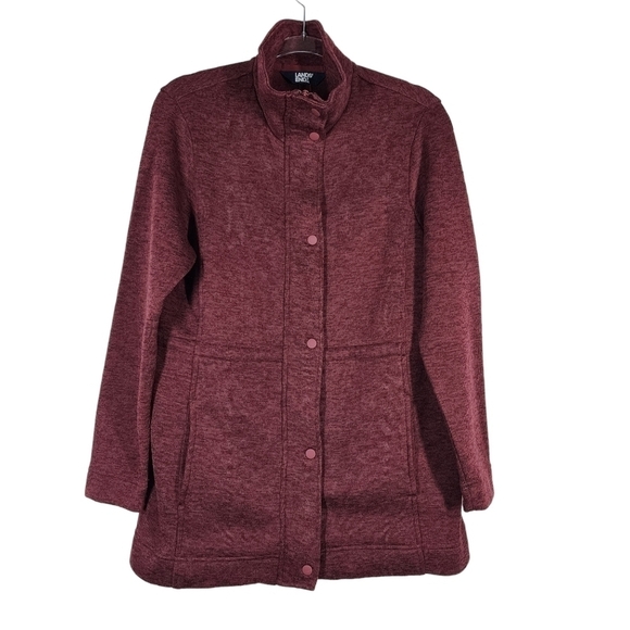 LANDS' END WOMEN'S SWEATER  FLEECE COAT - Picture 4 of 10